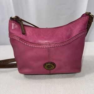 Tignanello Leather Shoulder Or Crossbody Bag In Magenta